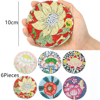 DIY Flower A Diamond Painting Coasters