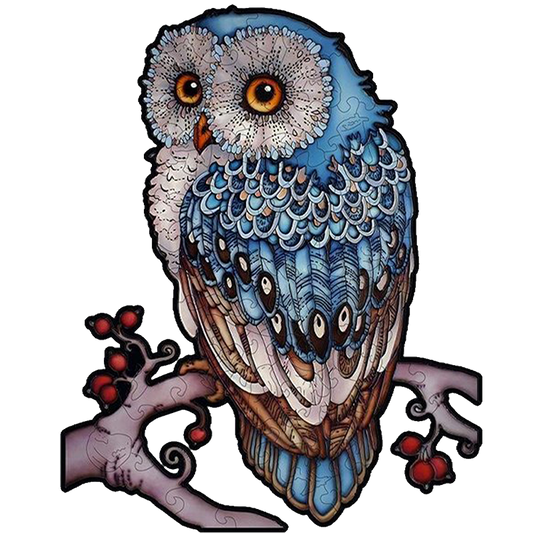 🔥SISTA DAG 80% RABATT-Blue Tailed Owl Jigsaw Puzzle