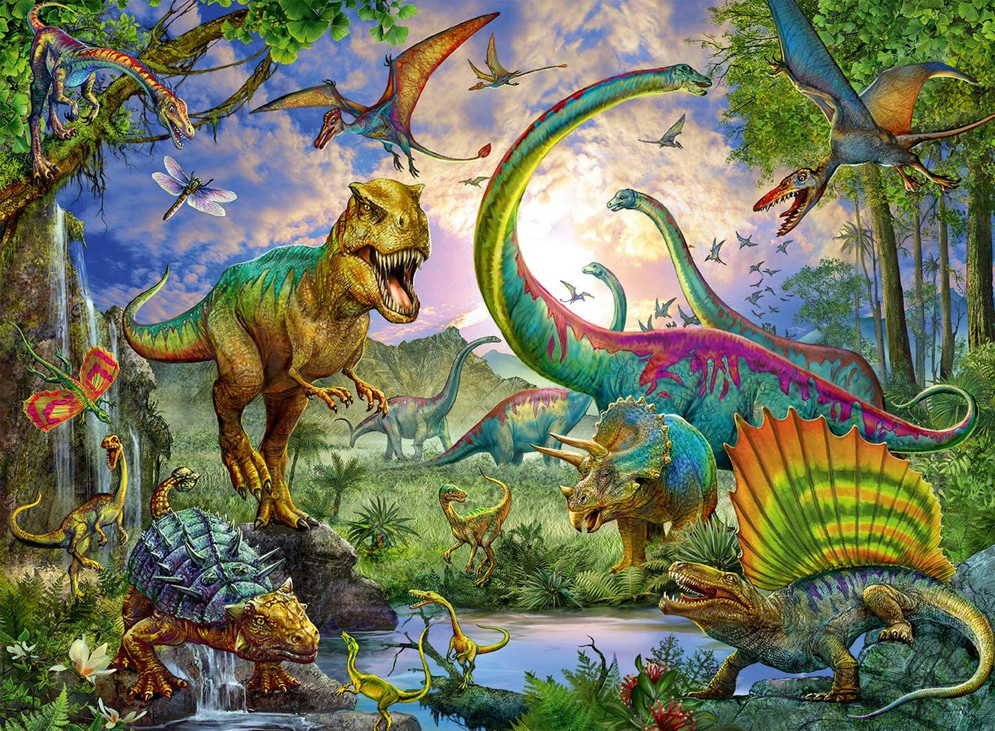 🔥LAST DAY 80% OFF-Jurassic Dinosaur Mural Wooden Jigsaw Puzzle