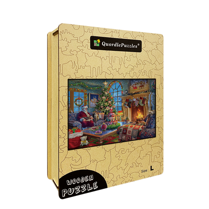 Santa Claus, Fireplace, Christmas Tree & Warm Christmas