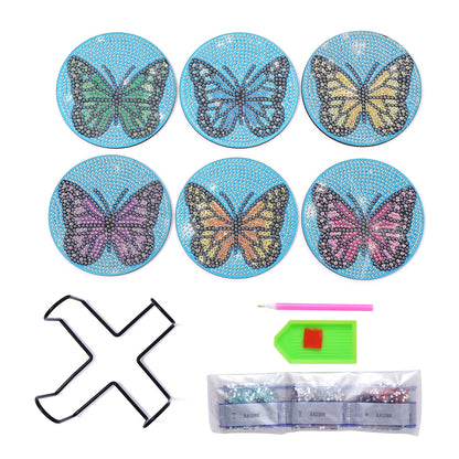 DIY Butterfly C Diamond Painting Coasters