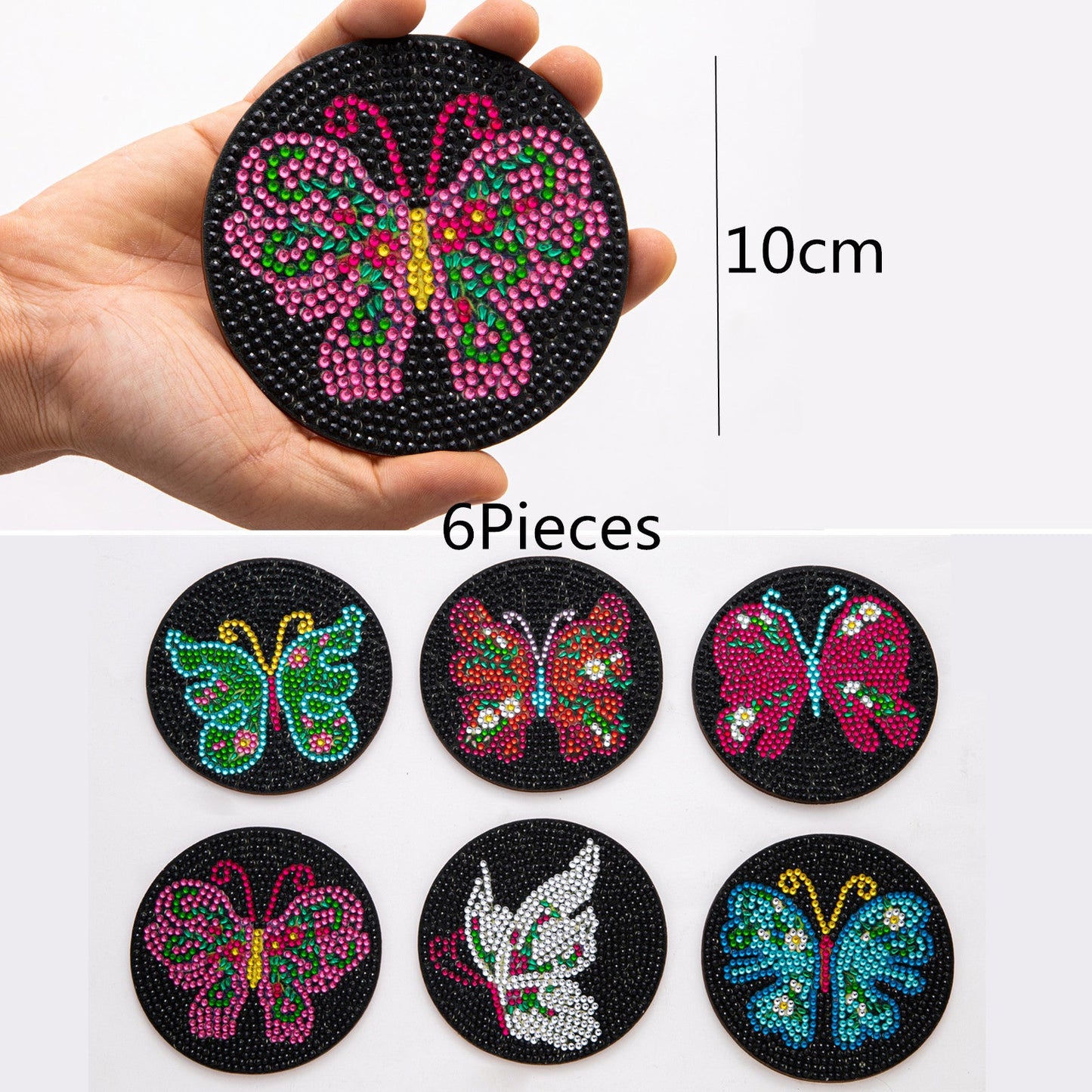 DIY Butterfly A Diamond Painting Coasters