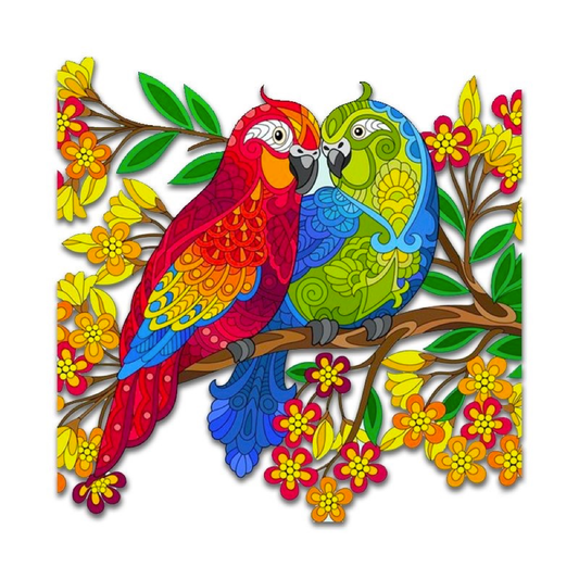 🔥SISTA DAG 80% RABATT-Färgglada papegoja pussel