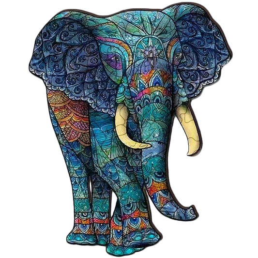 🔥SISTA DAG 80 % RABATT - Färgglada elefantpussel