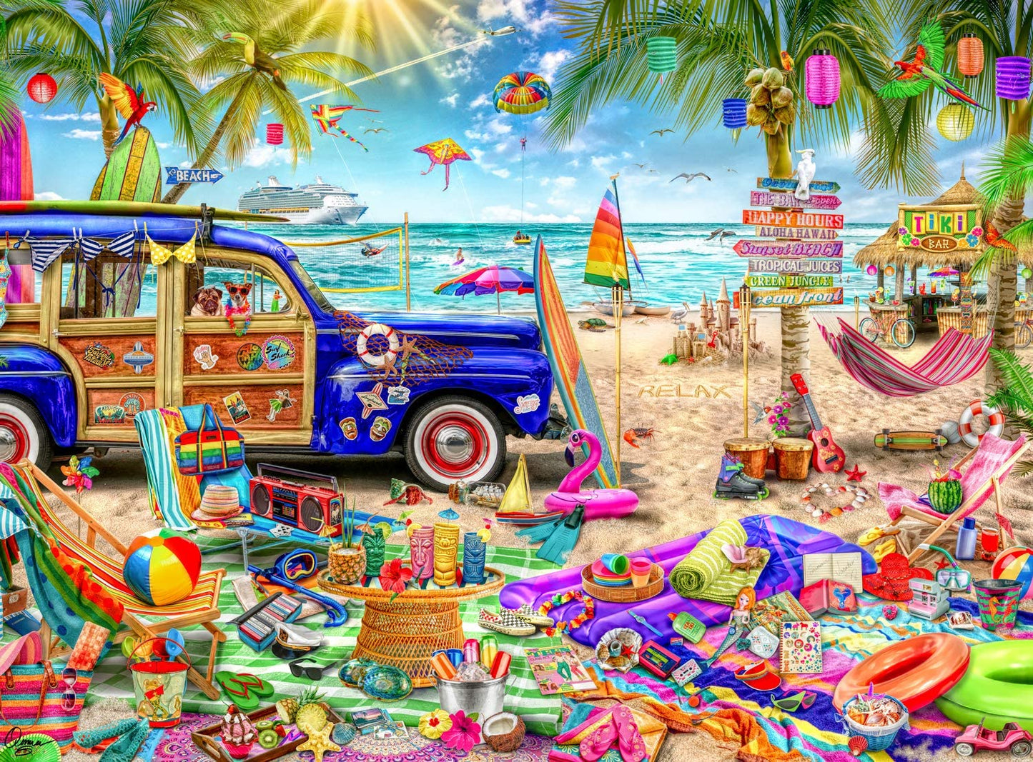 Beach Vacation Wooden Jigsaw Puzzle