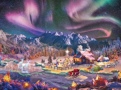 Snowy Night, Aurora, Christmas Tree, Snowman, Sleigh, Ice Sculpture & Milu Deer