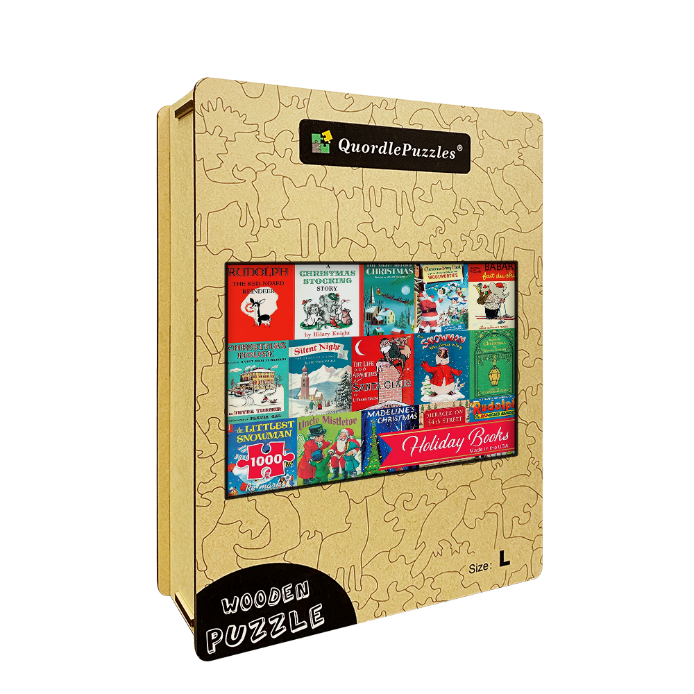 Christmas Books Wooden Jigsaw Puzzle