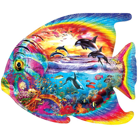 🔥Sista dagen 80% RABATT-Rainbow Fish pussel