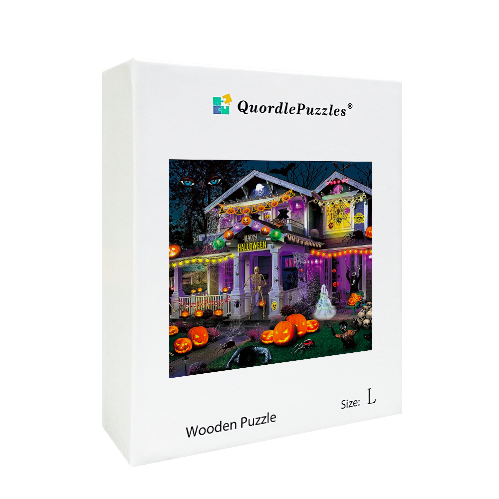 Halloween House Wooden Jigsaw Puzzle