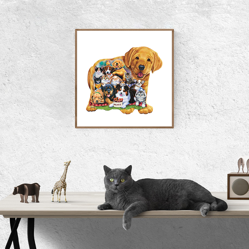 🔥LAST DAY 80% OFF-Dogs and Cats Jigsaw Puzzle