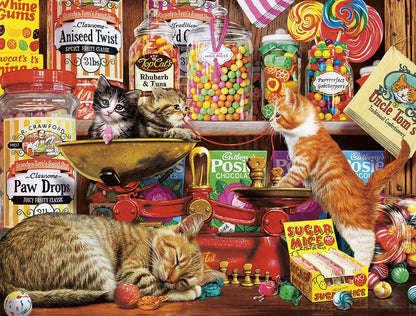 Candy Store Kitten Wooden Jigsaw Puzzle