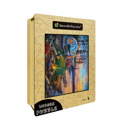 Camping Reflections Wooden Jigsaw Puzzle