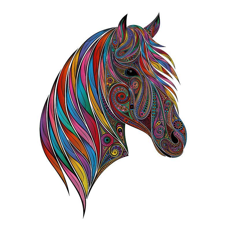 🔥LAST DAY 80% OFF-Colorful Horse Head Jigsaw Puzzle