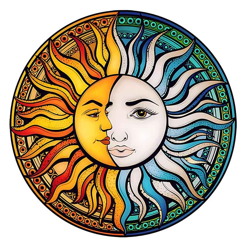 Moon and Sun Wooden Jigsaw Puzzle