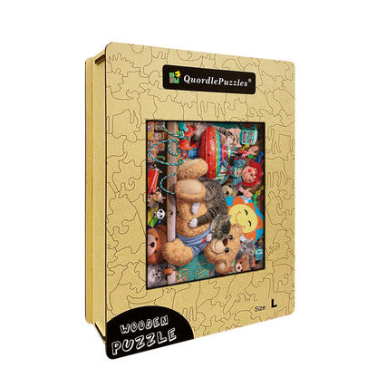 🔥LAST DAY 80% OFF-Toy Cabinet Wooden Jigsaw Puzzle
