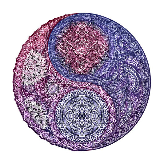 Mandala Flower Wooden Jigsaw Puzzle